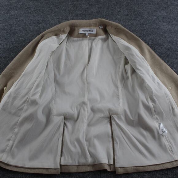 Veronica Beard Blazer Women 4 Kimmel Dickey Jacket Tan Classic Workwear Business - Picture 9 of 14